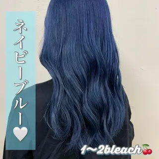 セミロング カラー ヘアアレンジ 💕上野美容師☁ ブリーチ💖サワのヘアスタイル