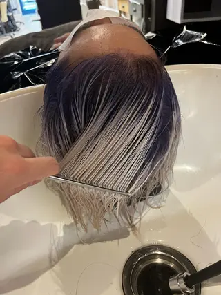 ショート カラー メンズ ハイトーン/ワンカラ /レイヤー/ウルフのヘアスタイル