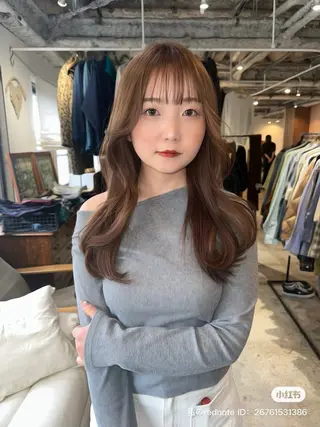 セミロング パーマ指名No. 1 磯飛⭐️慎之介のヘアスタイル