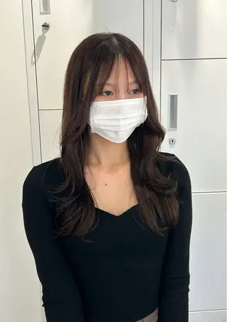 ロング 平山 千紗のヘアスタイル