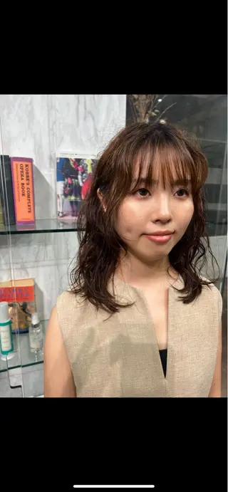 ミディアム パーマ ROBBY所属・松井美樹/似合わせ ガーリー・韓国のヘアスタイル