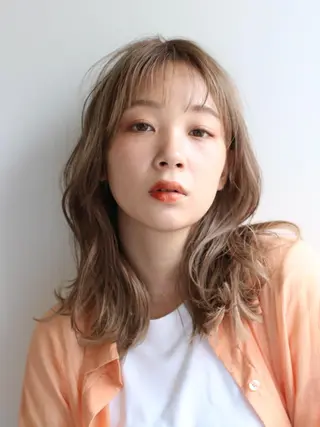 セミロング カラー ROW 札幌のヘアスタイル