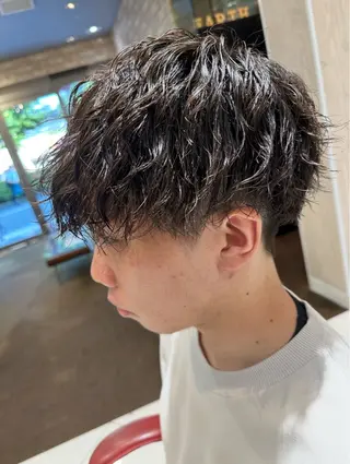 ショート パーマ メンズ 💈メンズ特化 美容師サキ💈のヘアスタイル