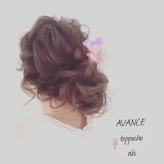 ミディアム セミロング ロング カラー ヘアアレンジ Rubik's 茶屋町原田のヘアスタイル