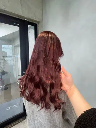 ロング カラー 暖色/ハイトーン/ カラー/HBLのヘアスタイル