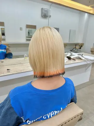 ミディアム カラー ✅ケアブリーチ✅ トヨオカ ノブヒデのヘアスタイル