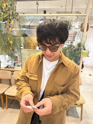 パーマ メンズ REINA☁️透明感 カラー/ぷつっと♡のヘアスタイル