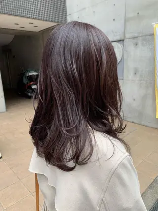 ミディアム カラー パーマ WEG所属・韓国レイヤー/艶髪 WATSUKIのヘアスタイル