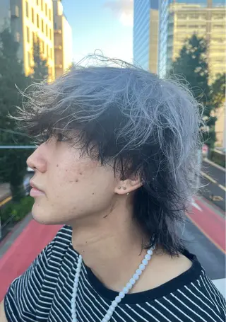 ミディアム カラー 長谷川 湧のヘアスタイル