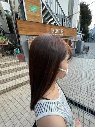 セミロング カラー 【髪質改善/縮毛矯正 /カラー】ホサカのヘアスタイル