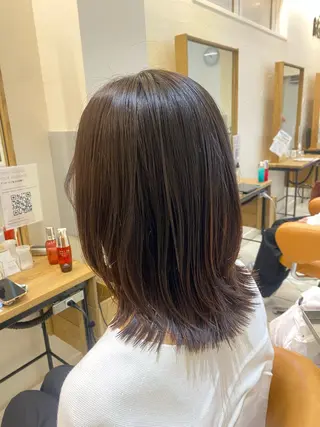 ミディアム 艶カラー/パーマ まりん🌟のヘアスタイル