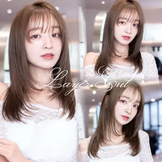 セミロング HAVANA 渋谷所属・渋谷/韓国レイヤー/ 艶髪/フェード/千尋のヘアスタイル