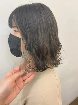 ミディアム メンズ カラー ba-boo 広島のヘアスタイル