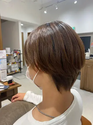 ショート パーマ 山﨑 燦人のヘアスタイル