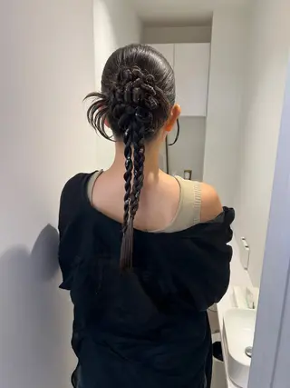 ヘアアレンジ アレンジ/ブラウン カラー HARU🕯のヘアスタイル