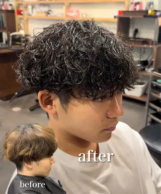 パーマ メンズ 年間2000名担当◎ パーマ職人/仲原佑樹のヘアスタイル