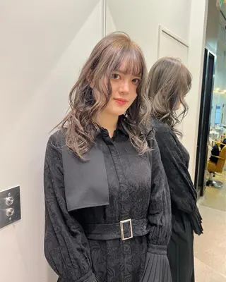 ロング カラー カコ/レイヤーカット ヘアアレンジのヘアスタイル