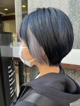 ショート カラー 韓国/インナーカラー 🍑YUI🍑のヘアスタイル