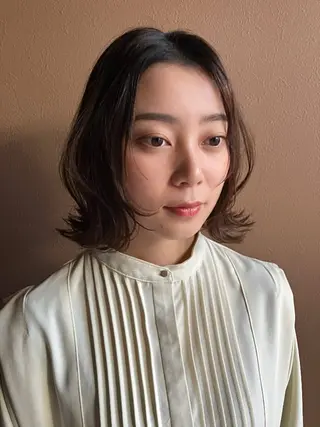 ミディアム あかり🌷ナチュラル 、透明感カラーのヘアスタイル