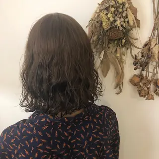 ミディアム パーマ レイヤー/お顔まわり 暖色カラー🍑Amiのその他イメージ