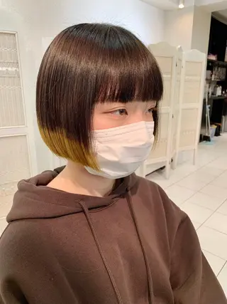 ショート カラー ダブルカラー/ウルフ 上田　航平のヘアスタイル