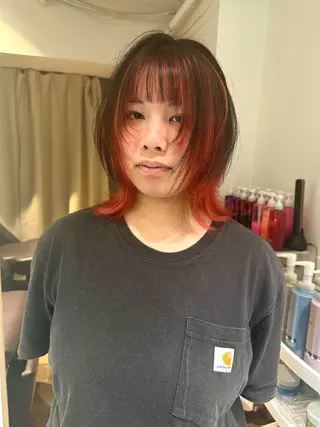 ミディアム カラー Maria 梅田/デザインカラーのヘアスタイル