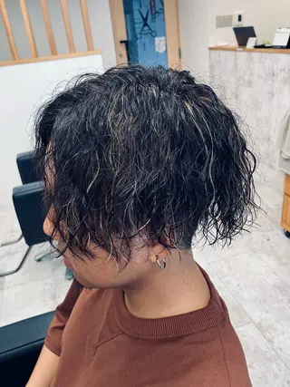カラー パーマ メンズ メンズ特化/パーマ/ フェードWATARUのヘアスタイル