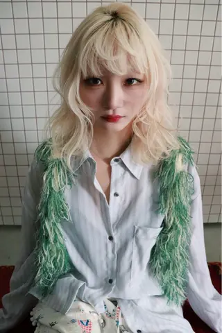 ロング カラー 色落ちまで2度綺麗な ハイトーン⭐️ヨシキのヘアスタイル