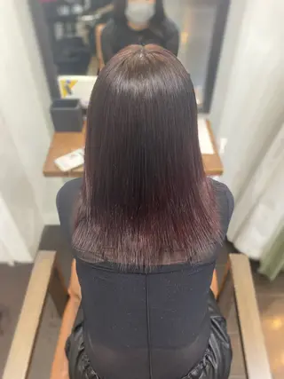 セミロング カラー ヘアアレンジ 🍒ᩚ名駅/艶髪 縮毛矯正/あゆ🍒ᩚのヘアスタイル