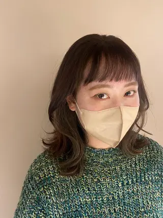 ミディアム カラー 🎀大竹美侑／顔まわ りカット／レイヤーのヘアスタイル