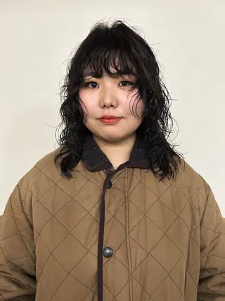 ミディアム カラー パーマ aika/パーマ/ ショート/伏見のヘアスタイル