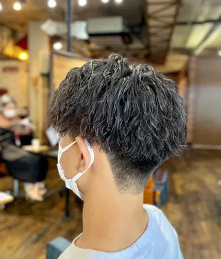 ショート パーマ メンズ ツイスパ/Wカラー ✨RYUのヘアスタイル