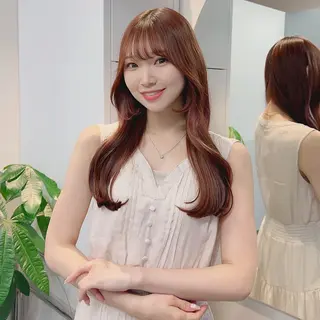 ロング カラー ヘアアレンジ ブリーチなしカラー/ 髪質改善/寺門束のヘアスタイル