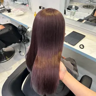 セミロング カラー 暖色🩷透明感カラー ♡Maika♡のヘアスタイル