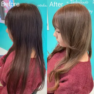 ロング カラー 🫧透明感✨ブリーチ 💫ダメージレス🫧のヘアスタイル