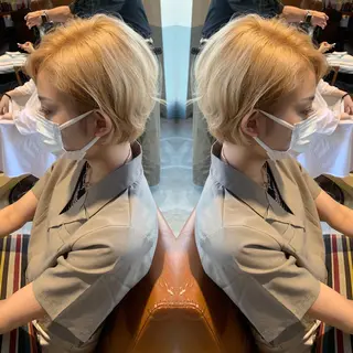 ショート カラー 韓国🇰🇷 ✂︎hair 内田愛のヘアスタイル