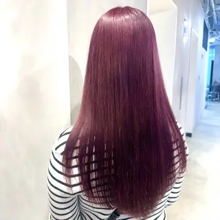 ロング デザインカラー/パー マ🦖外岡咲希🦖のヘアスタイル