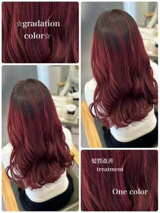 セミロング カラー aoi/暖色カラー/ プツッとボブ🎀のヘアスタイル