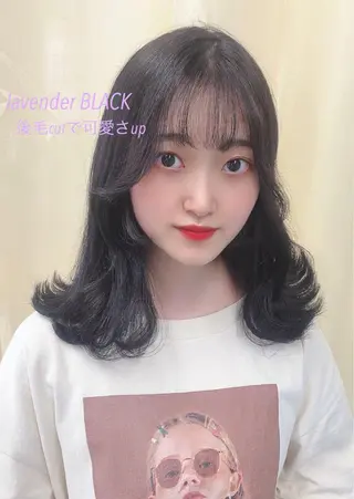 ミディアム カラー _WHITE高槻所属・_WHITE高槻店 yusukeのヘアスタイル