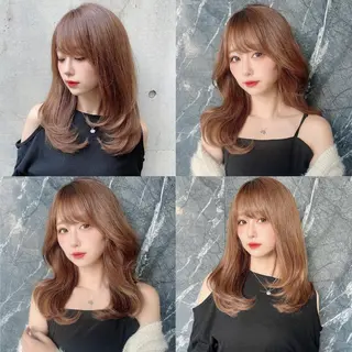 セミロング カラー 韓国ヘア特化型美容師 カワノマイ🇰🇷のヘアスタイル