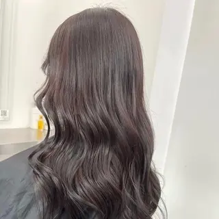 セミロング カラー 赤みなし艶カラー🍈 ユウナ🍈🤍のヘアスタイル