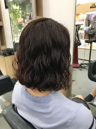 ミディアム パーマ NYNY/新免世翔 モデル募集中のヘアスタイル