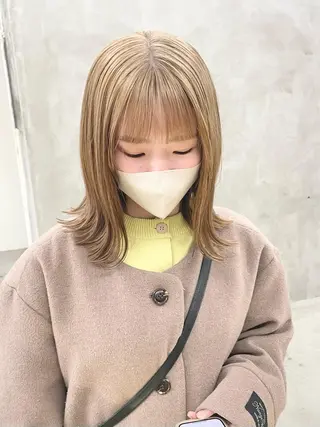 ミディアム カラー パーマ ヘアアレンジ メンズ ハイトーン/レイヤー 🌸さくらのヘアスタイル