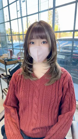 セミロング 永田竜一/髪質改善/ 大人可愛い/レイヤーのヘアスタイル
