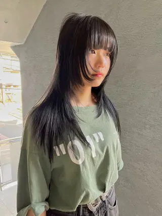 ロング ブリーチ✨ハイライト 透明感カラー/アヤノのヘアスタイル