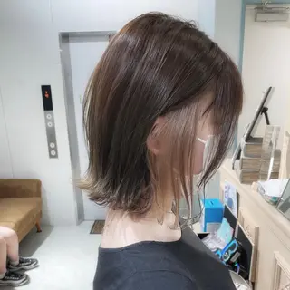 ミディアム カラー パーマ ヘアアレンジ キッズ ネイル マツエク・マツパ Lond jeloud 名古屋所属・髪質改善 の達人/杉原碧仁のヘアスタイル