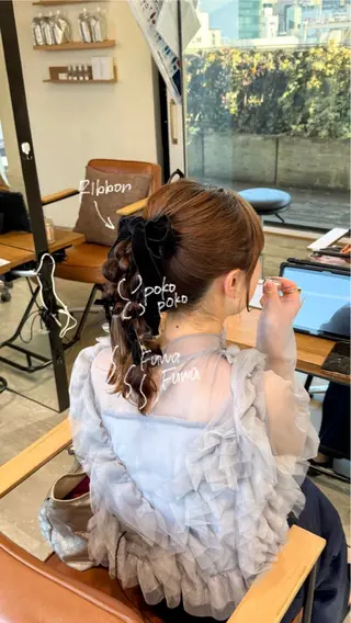 ヘアアレンジ VIEW GINZA所属・fitするカット♡ 暖色/ふうか◠‿◠のヘアスタイル