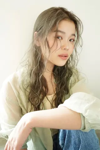 ロング ベージュカラー/新潟 カラー特化/落合優吾のヘアスタイル