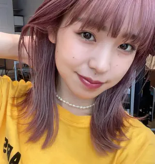 ミディアム カラー ヘアアレンジ 【柔らか透明感✨/ 似合せ前髪】大石葉月のヘアスタイル