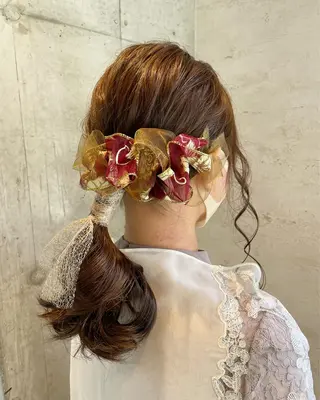 セミロング ヘアアレンジ 女性に人気♪ はやしほのかのヘアスタイル